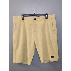 Pelagic Mako Hybrid Shorts Mens 36 Tan Fishing Performance Stretch Quick Dry 10"